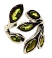 ind15r Peridot multi stone ring 68 sz 9